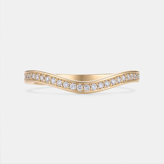 Jess Curved Diamond Wedding Band