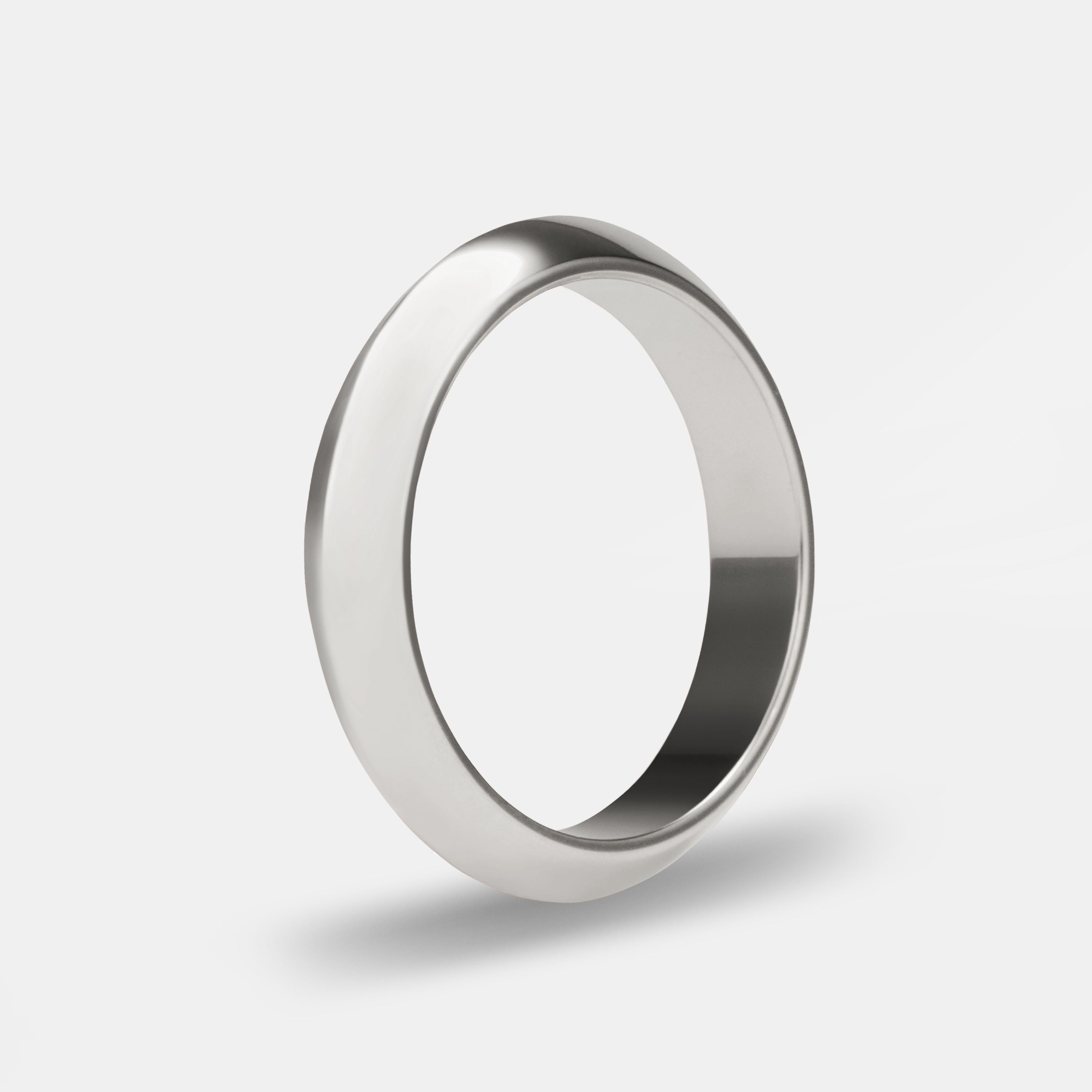 Knife Edge Band in Platinum