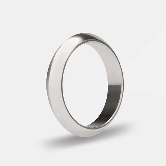 Knife Edge Band in Platinum