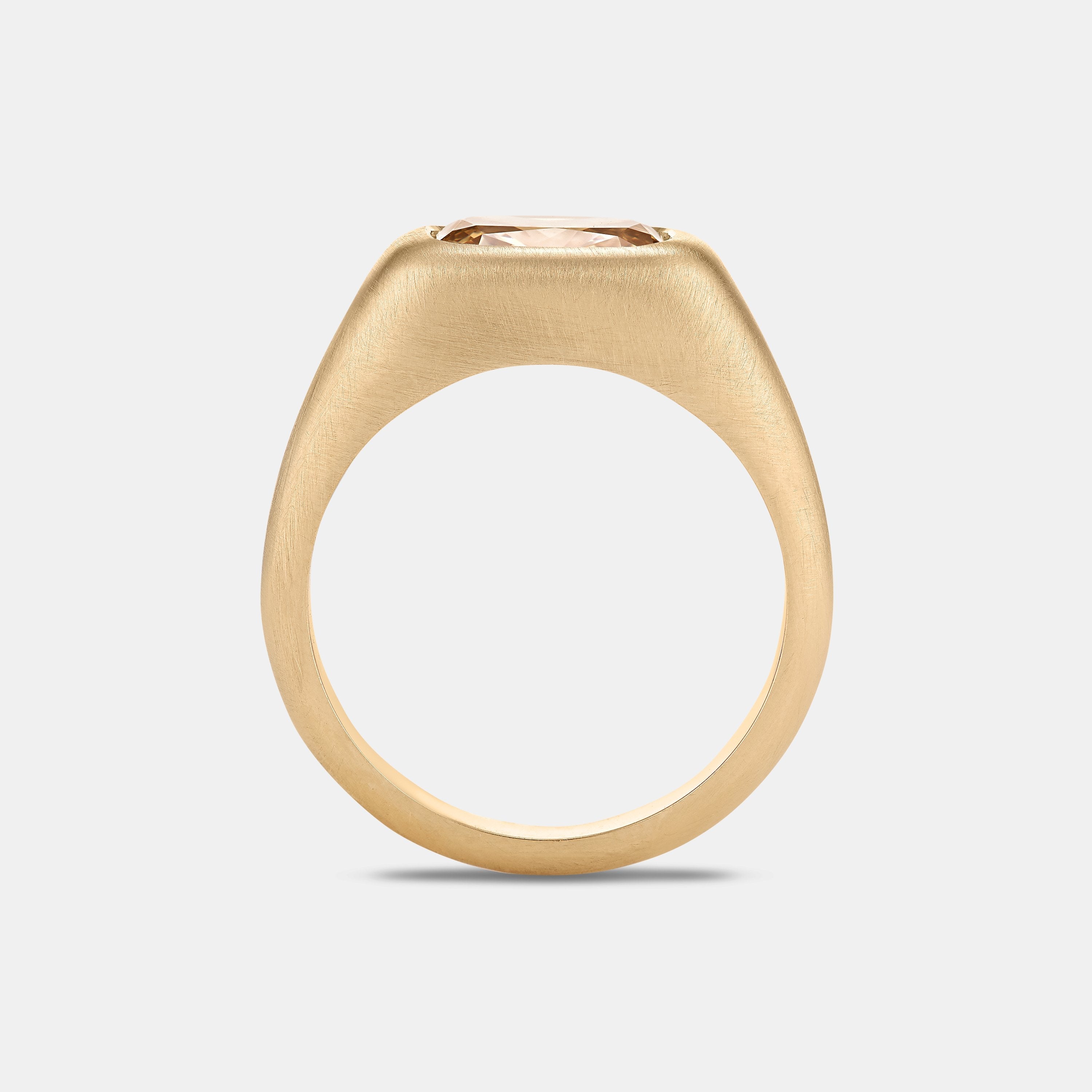 Marlowe 2.02ct Cushion Cut Champagne Diamond Engagement Ring