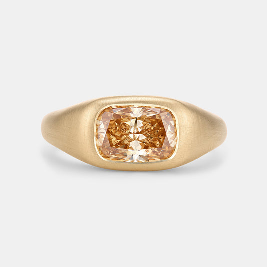 Marlowe 2.02ct Cushion Cut Champagne Diamond Engagement Ring