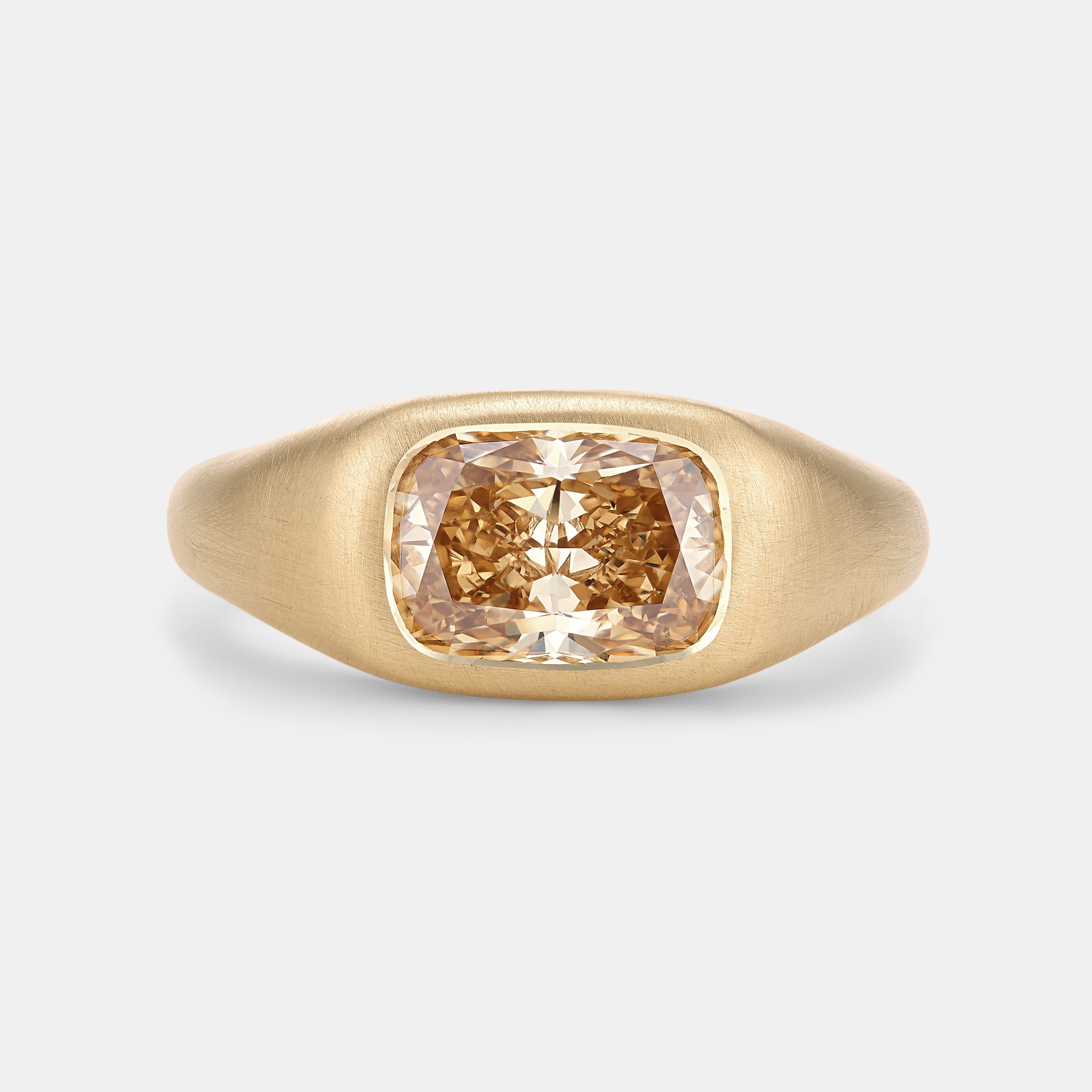 Marlowe 2.02ct Cushion Cut Champagne Diamond Engagement Ring