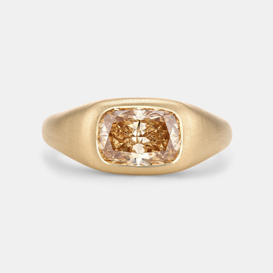 Marlowe 2.02ct Cushion Cut Champagne Diamond Engagement Ring