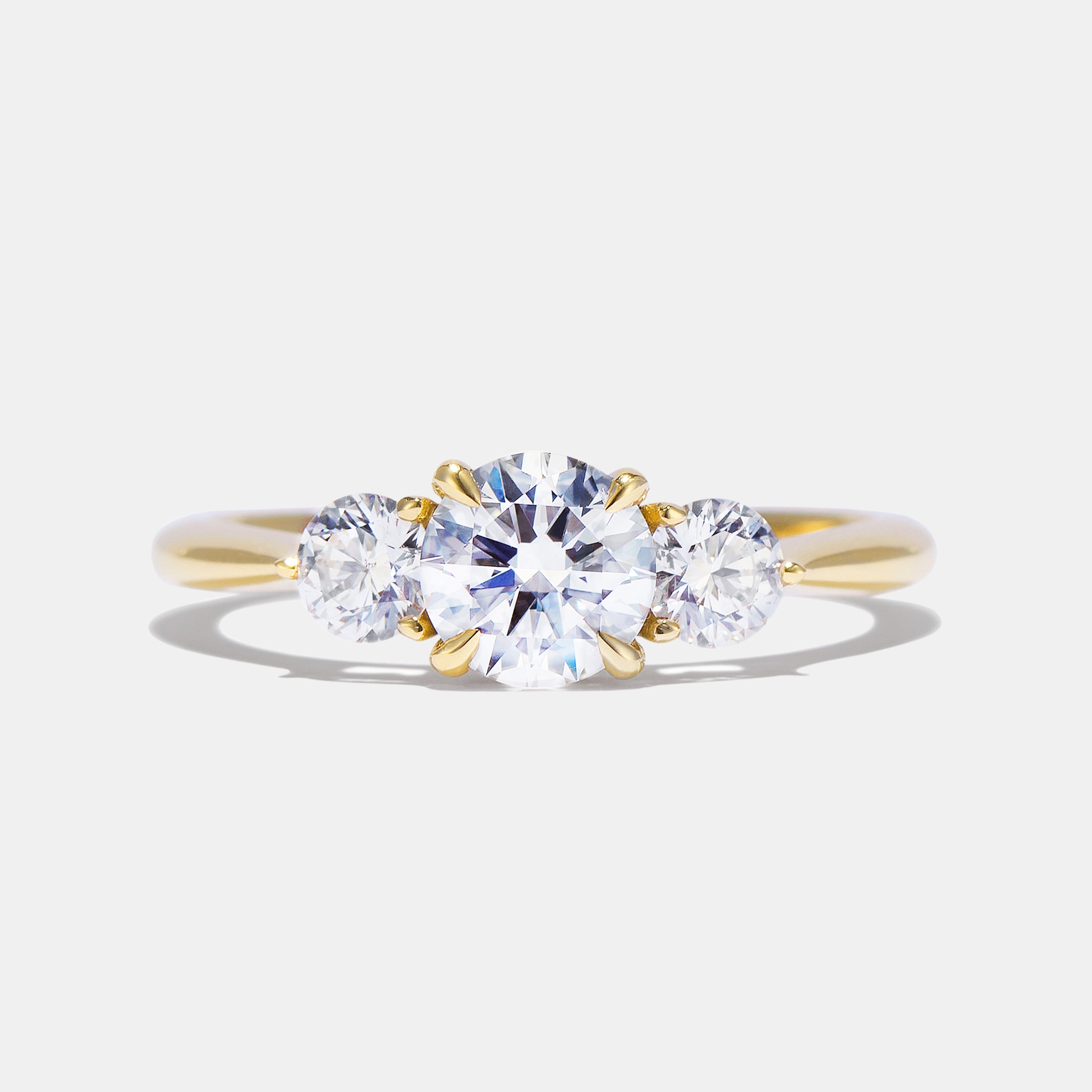 Maya Diamond Three Stone Engagement Ring
