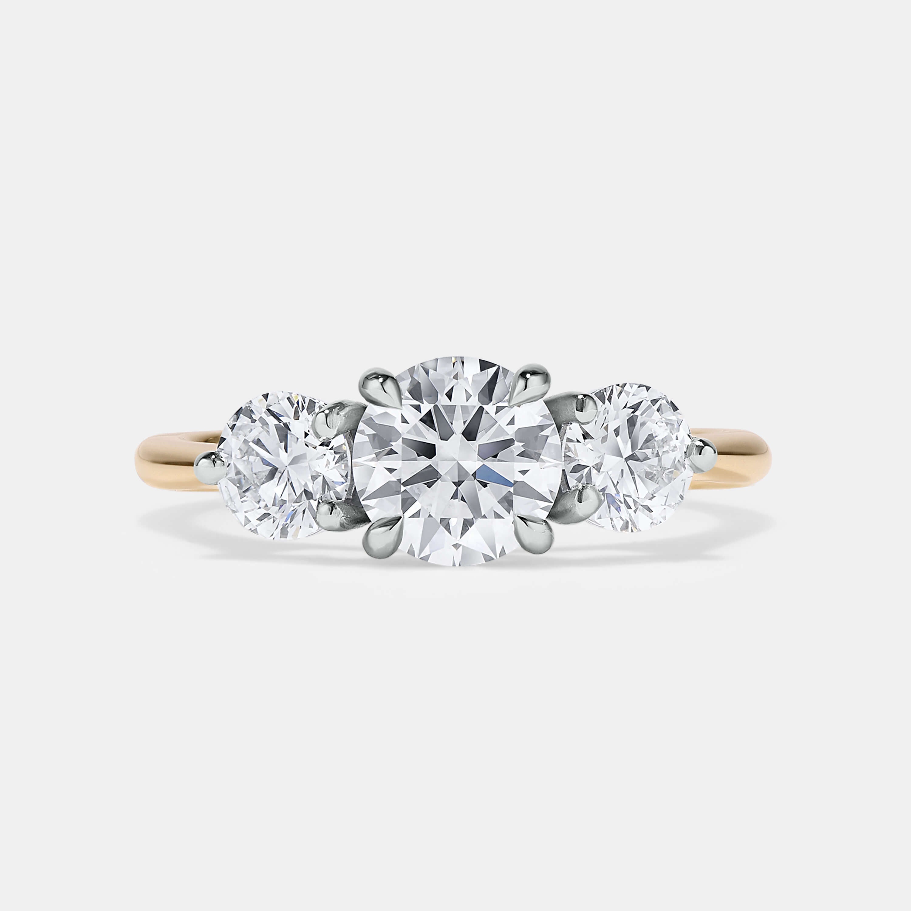 Maya Diamond Three Stone Engagement Ring