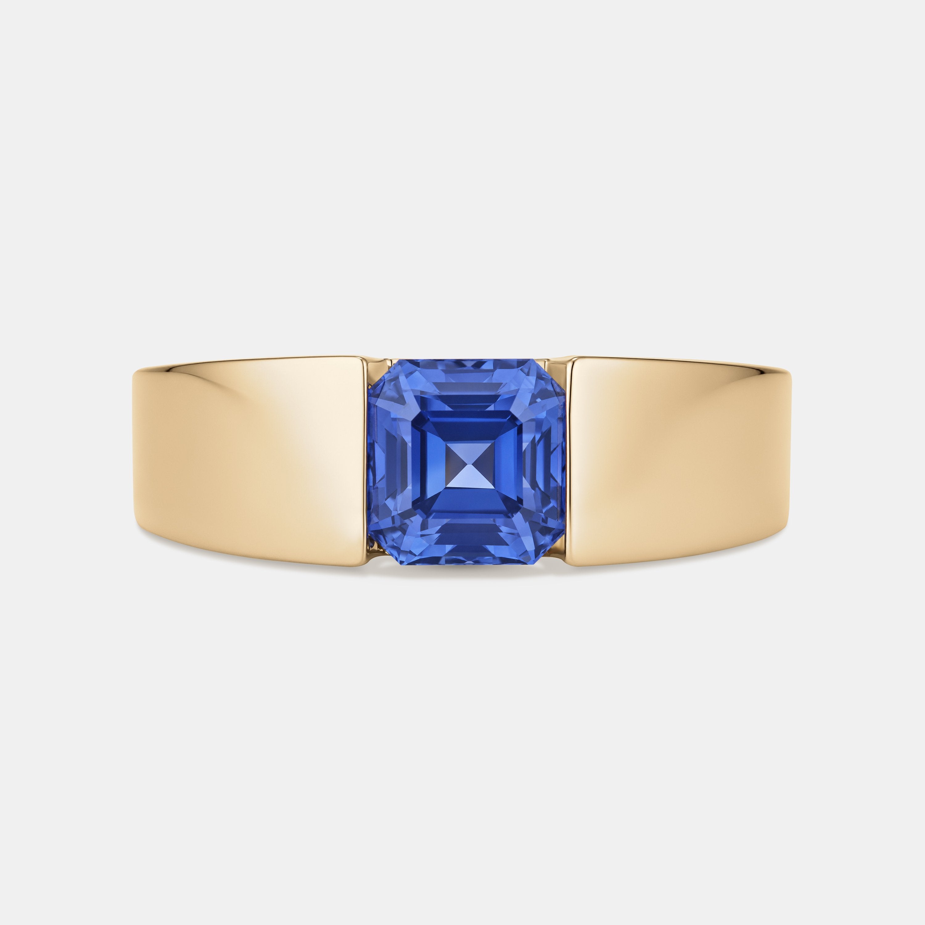 Mies 1.87ct Asscher Cut Sapphire Solitaire Engagement Ring