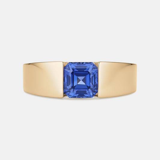 Mies 1.87ct Asscher Cut Sapphire Solitaire Engagement Ring