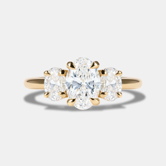 OLI Lab Grown Diamond Three Stone Engagement Ring