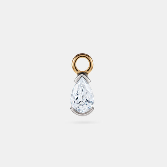 Pear Diamond Earring Charm - 0.19ct