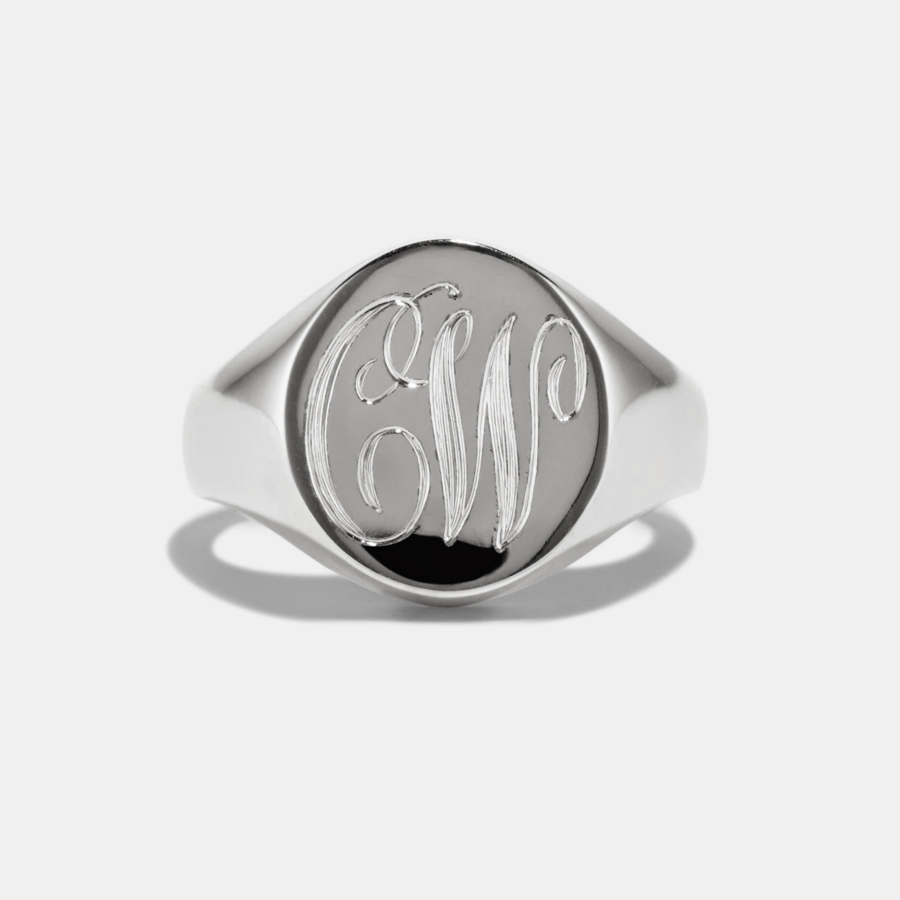 Personalised Signet Ring in Platinum