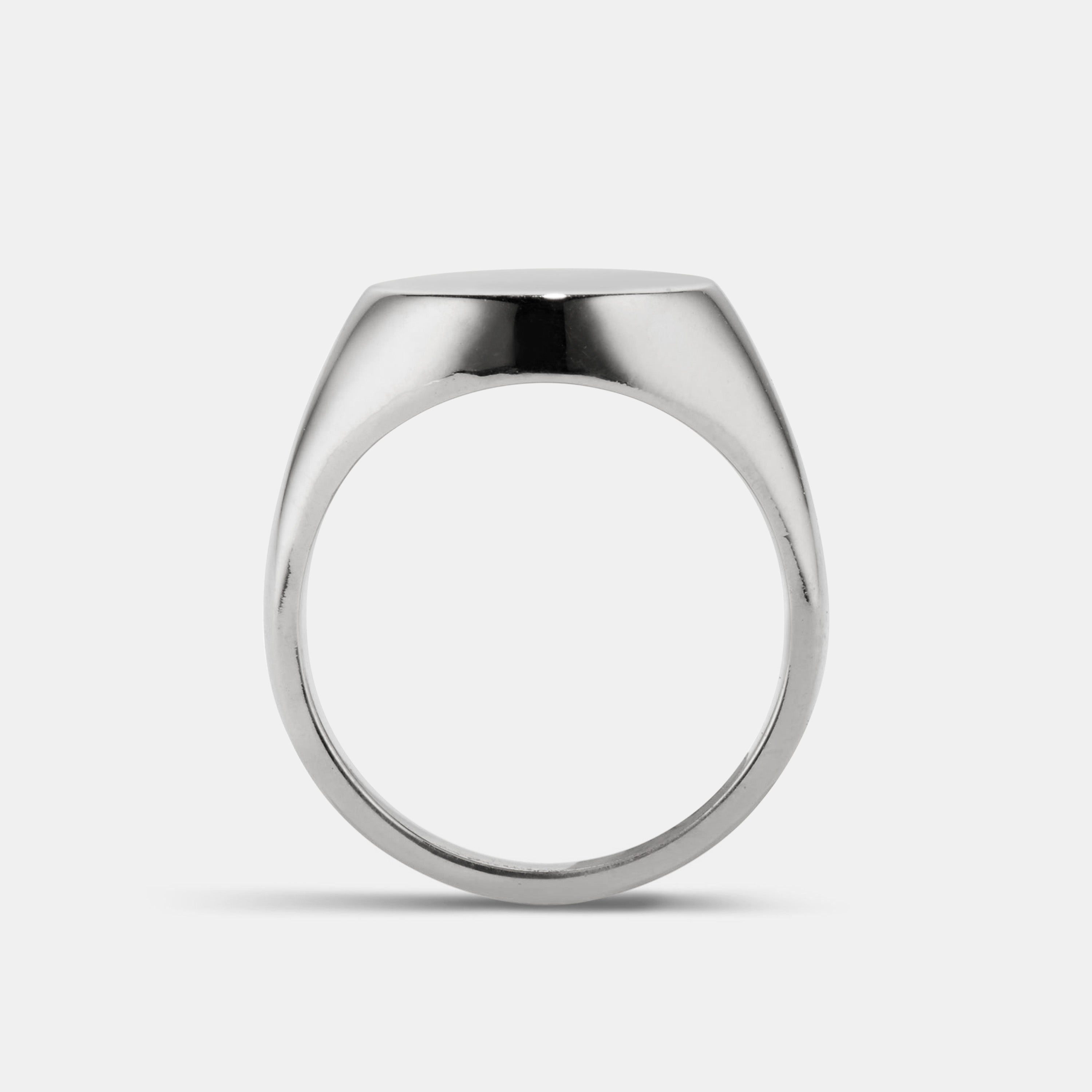 Personalised Signet Ring in Platinum