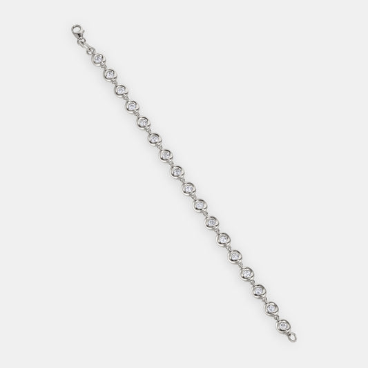 Pillow Diamond Bracelet in 18 karat white gold