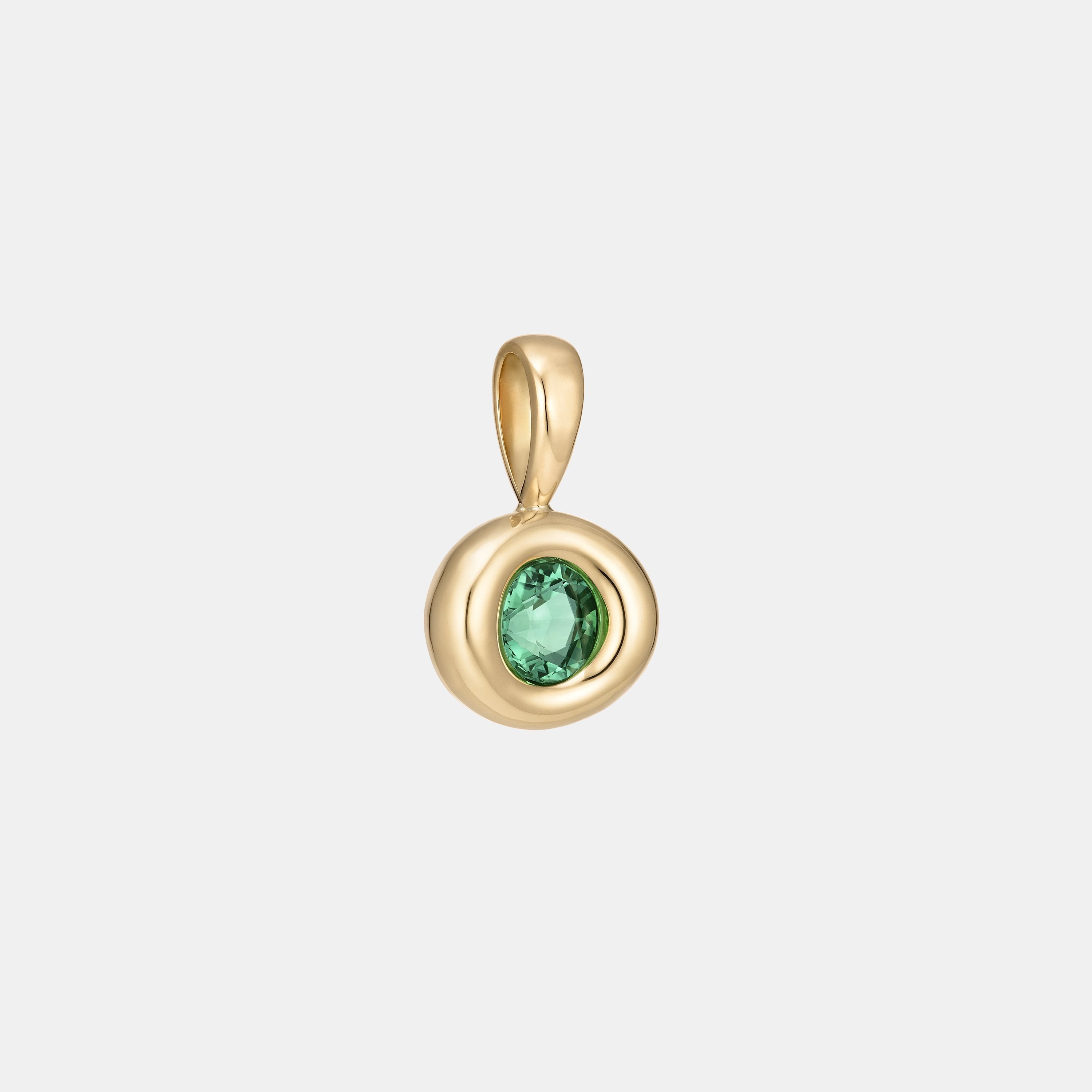 Pillow Pendant - 1.04ct Oval Lagoon Green Tourmaline