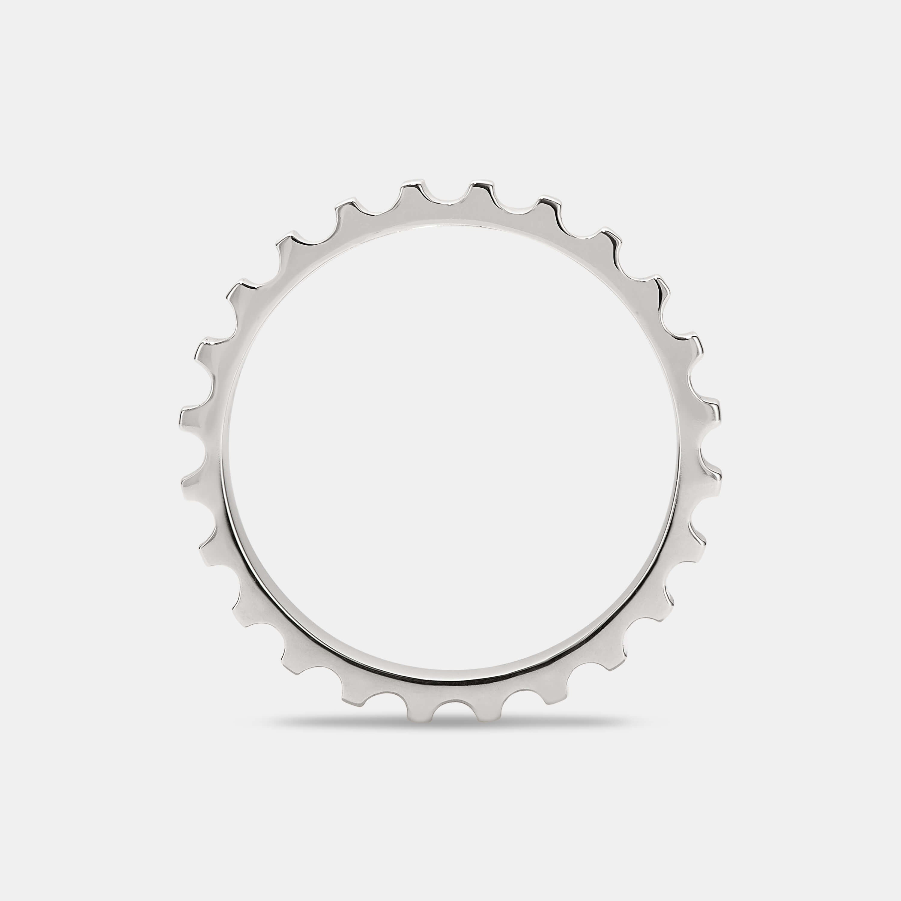 Roman Band in White Gold