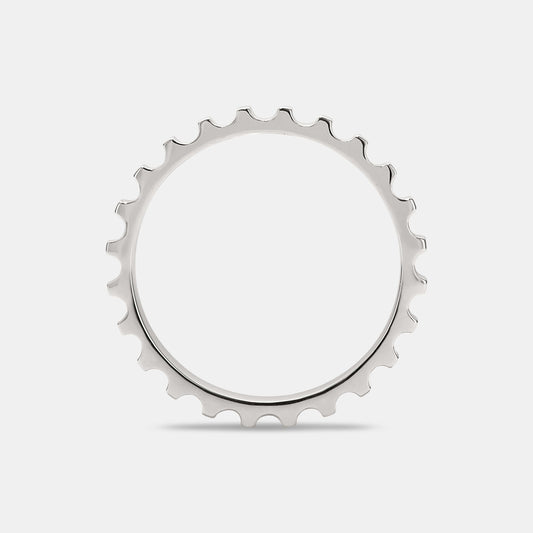 Roman Band in White Gold