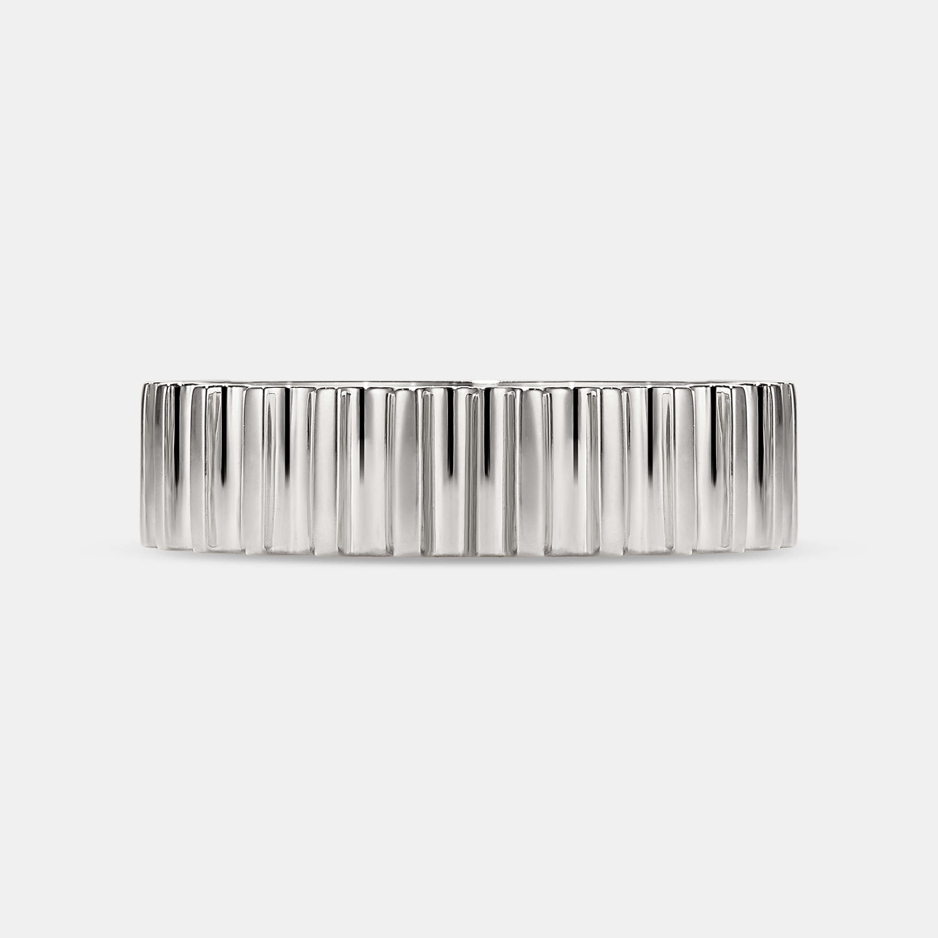 Roman Band in White Gold