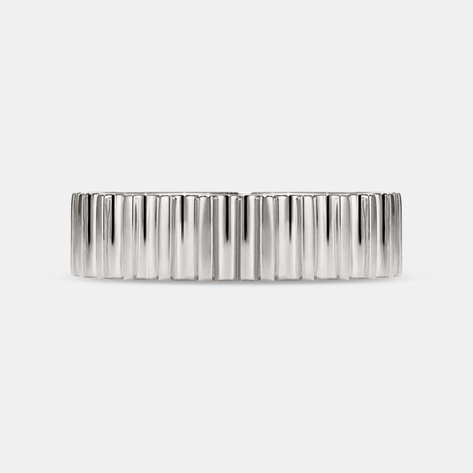 Roman Band in White Gold