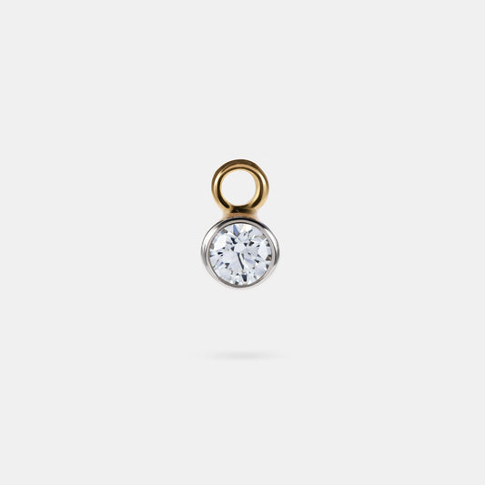 Round Diamond Earring Charm - 0.20ct