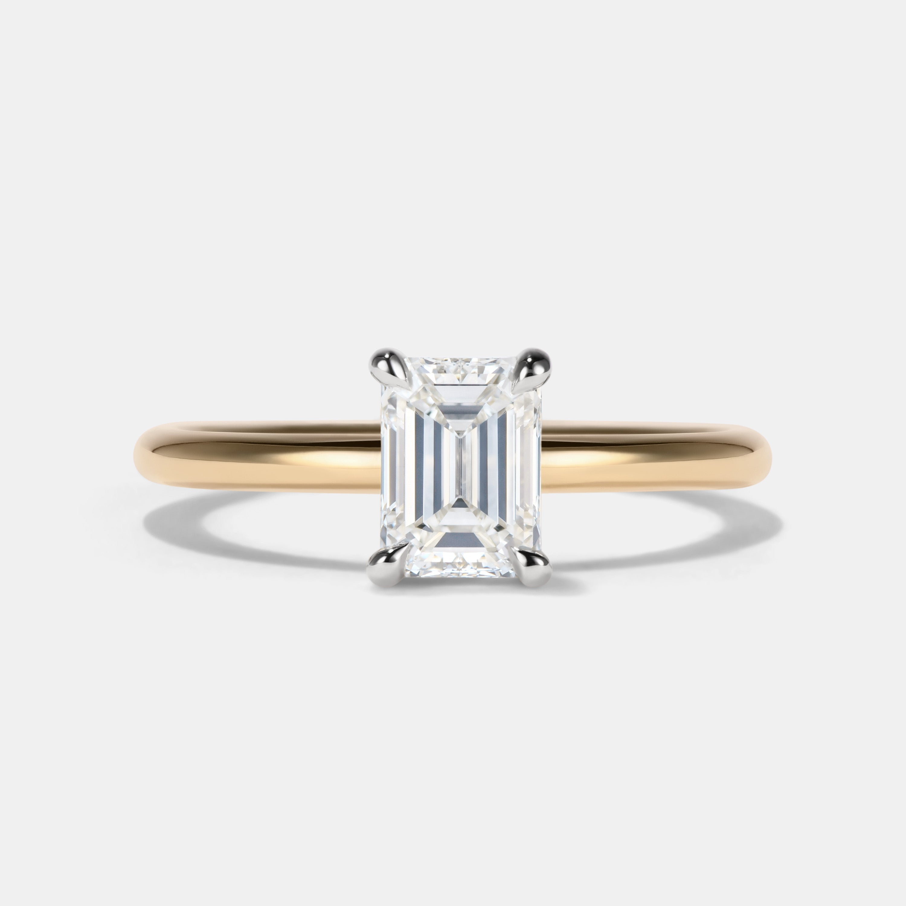 Selene 1.01ct Emerald Cut Diamond Solitaire Engagement Ring