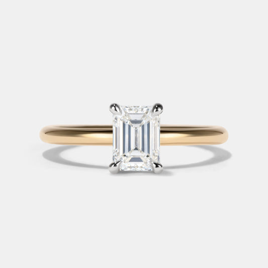 Selene 1.01ct Emerald Cut Diamond Solitaire Engagement Ring
