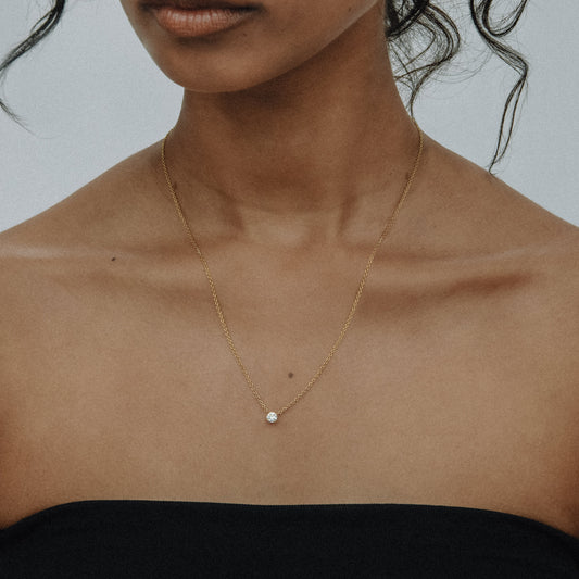 Selene Round Diamond Pendant - 0.30ct