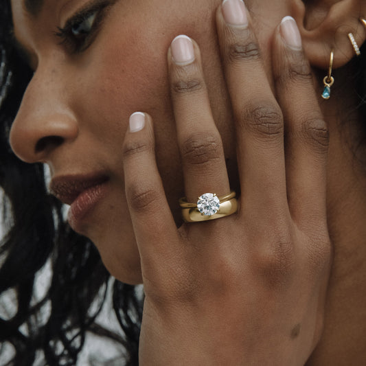 Victoria Lab Diamond Solitaire Engagement Ring