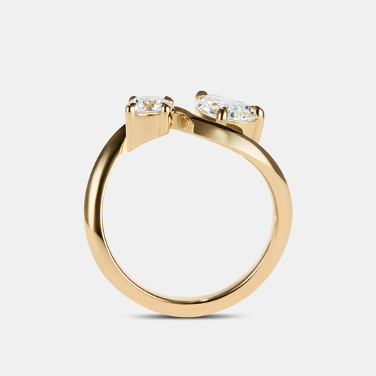 ZAHA Lab Grown Diamond Two Stone Engagement Ring