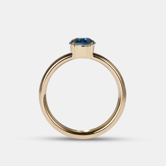Nim - 1.72ct Teal Sapphire Engagement Ring