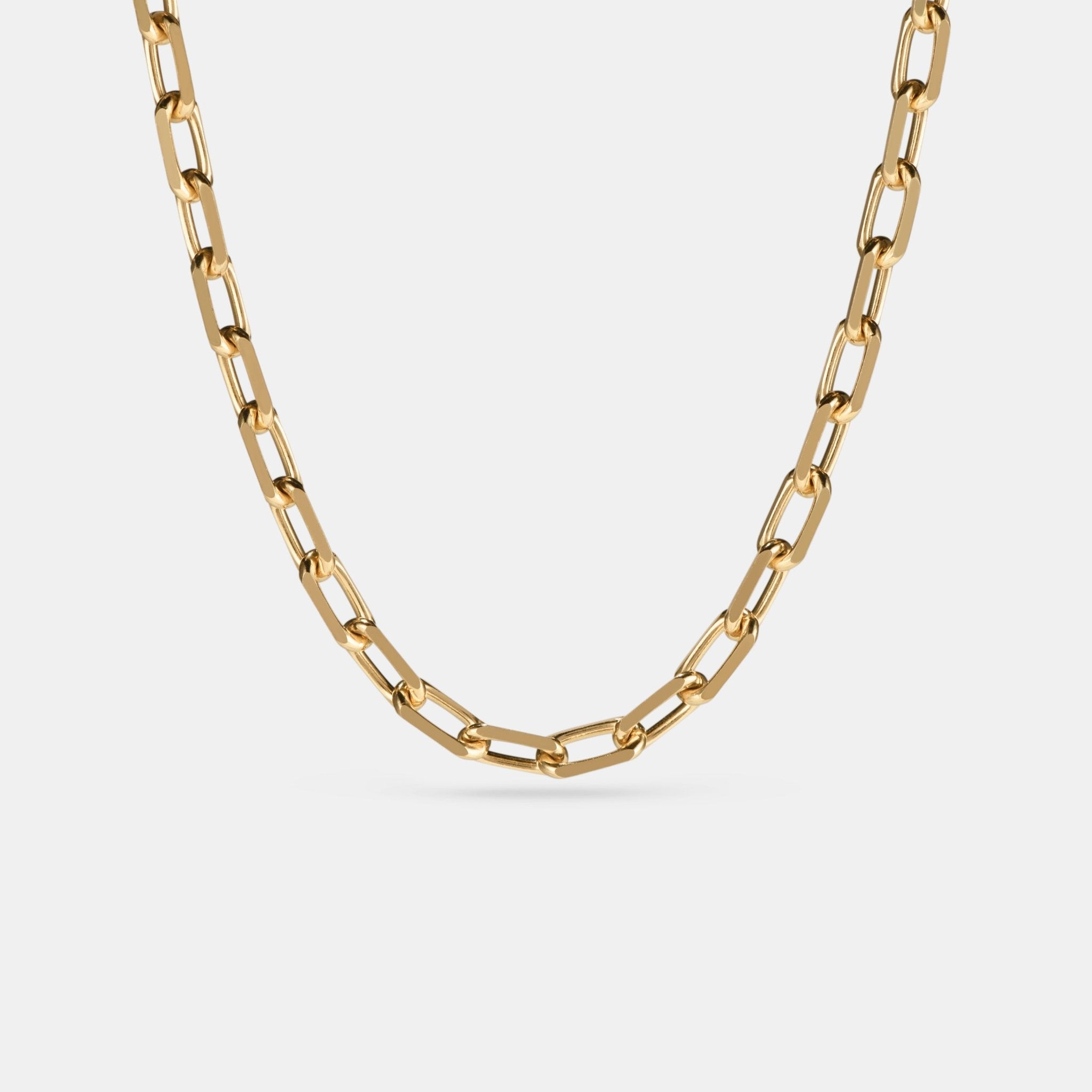 Anchor 3.8mm Chain Necklace in Yellow Gold
