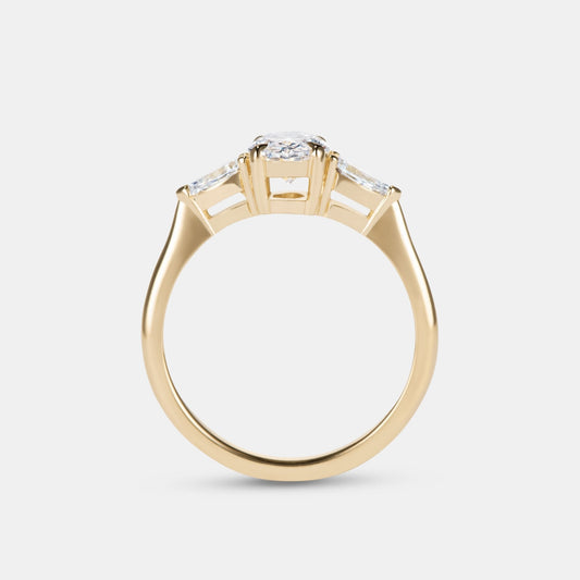 Aurora Diamond Three Stone Engagement Ring