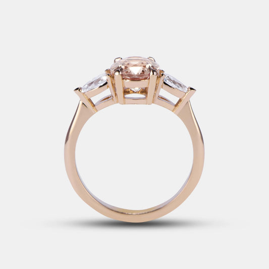 Aurora Sapphire Three Stone Engagement Ring