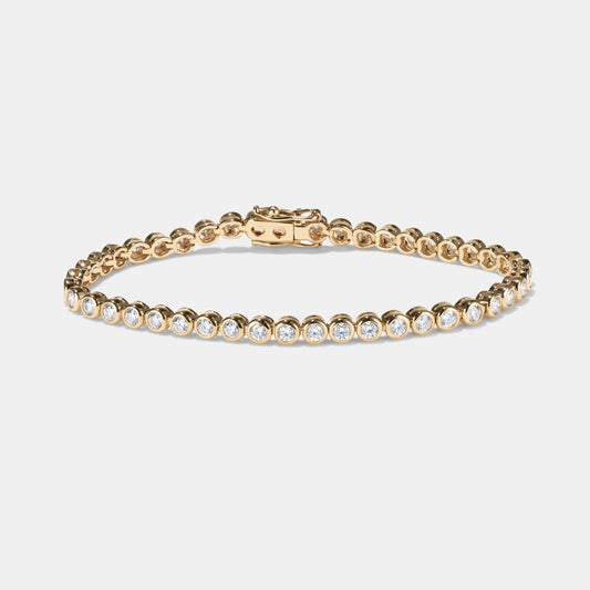 Bezel Diamond Tennis Bracelet - 0.07ct (3.49ctw)