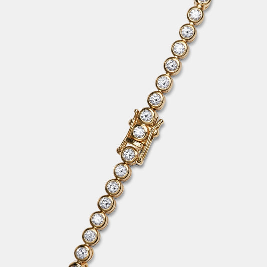 Bezel Diamond Tennis Bracelet - 0.07ct (3.49ctw)