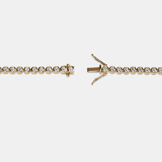 Bezel Diamond Tennis Bracelet - 0.07ct (3.49ctw)