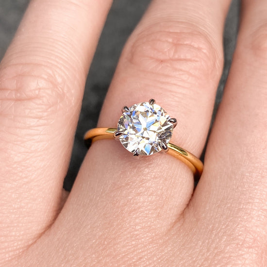 Vintage Moissanite Victorian Engagement Ring, Antique Diamond Engagement  Ring | Benati