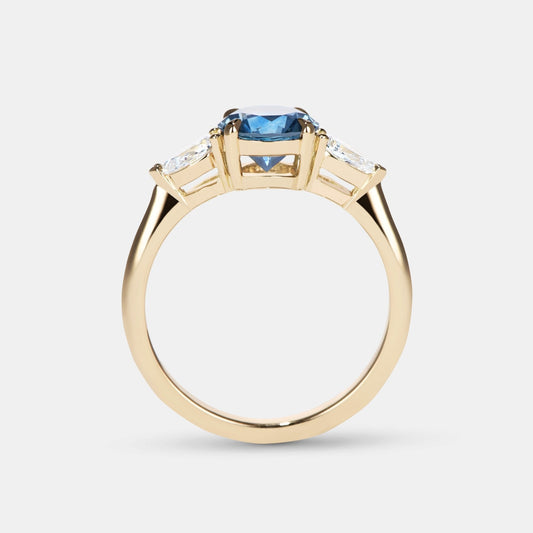 Freya Sapphire Three Stone Engagement Ring