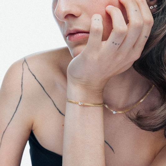 Georgia Curb Bracelet - Diamond