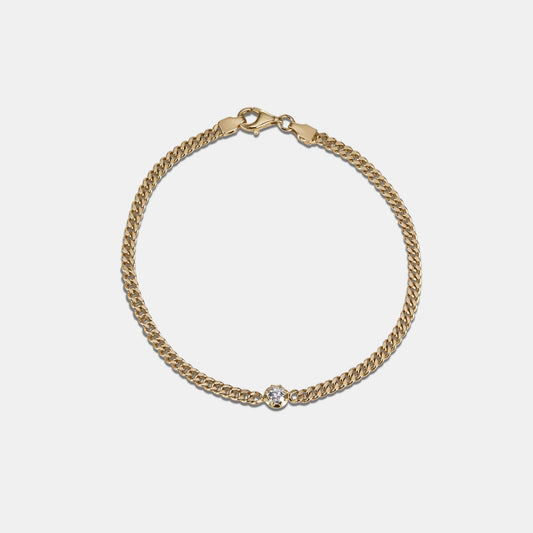 Georgia Curb Bracelet - Diamond