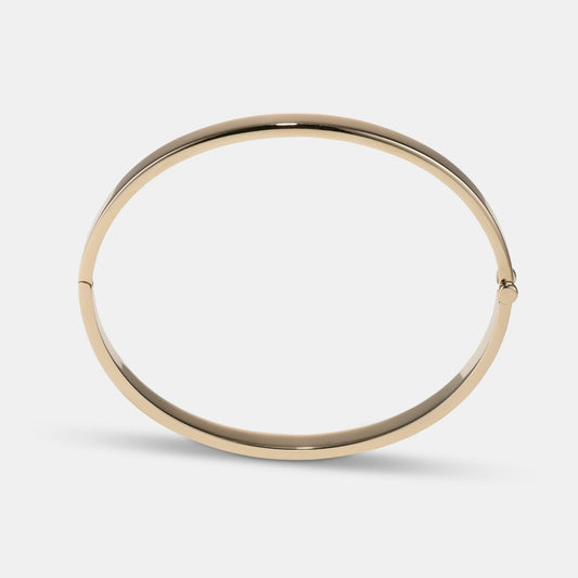 Hinged Bangle in 9 karat yellow gold