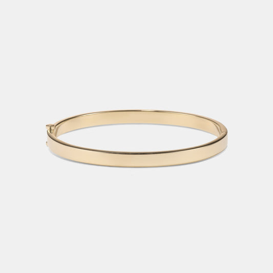 Hinged Bangle in 9 karat yellow gold