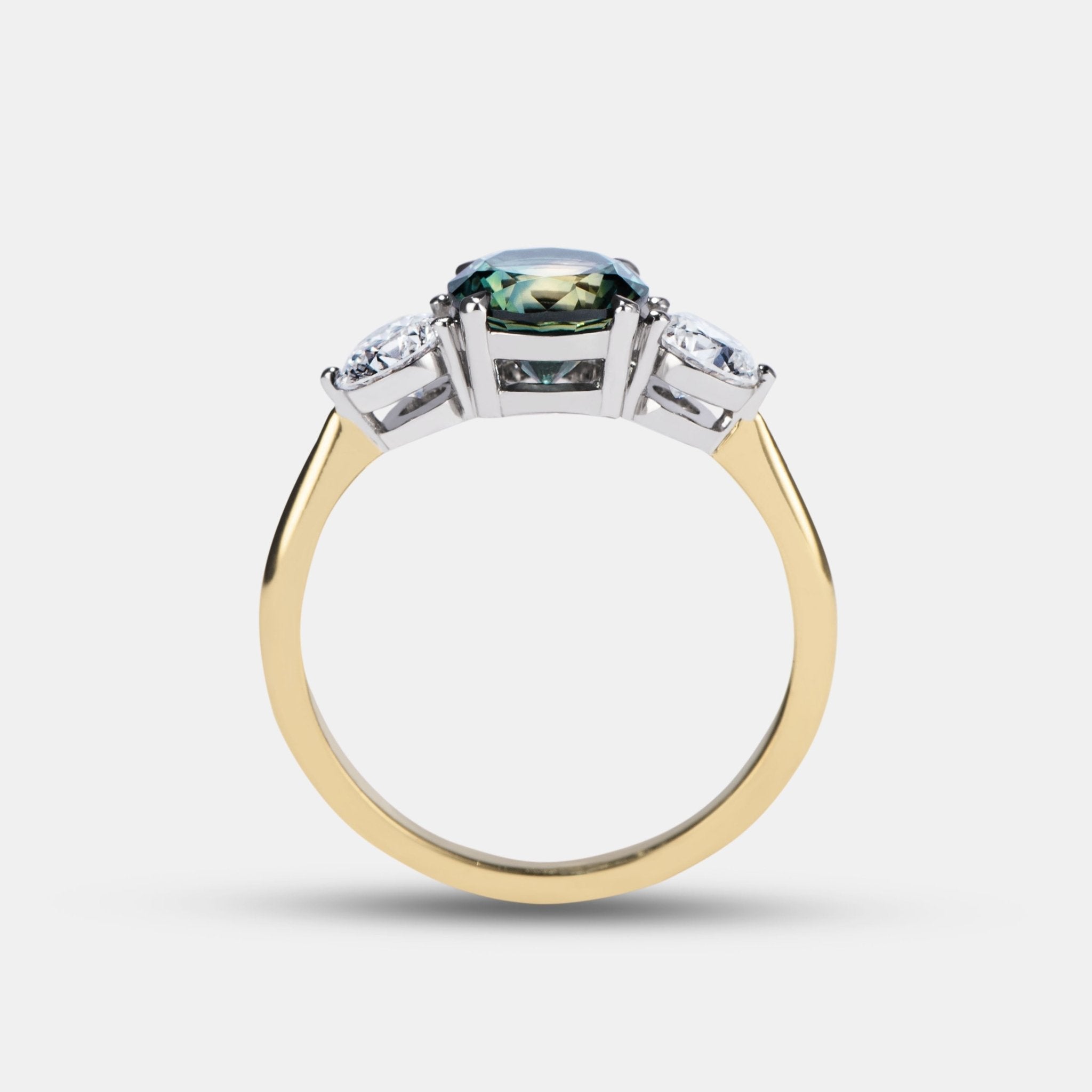 Maya Sapphire Three Stone Engagement Ring