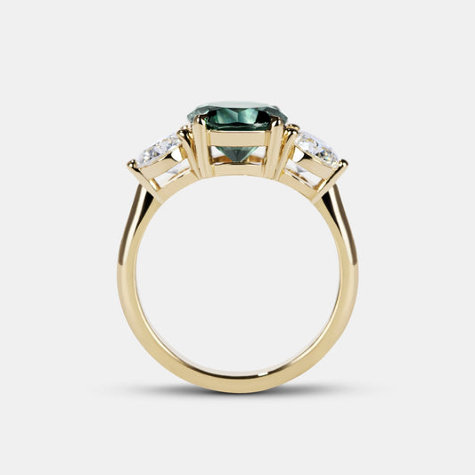 Maya Sapphire Three Stone Engagement Ring