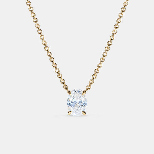 Selene Oval Diamond Pendant - 0.30ct