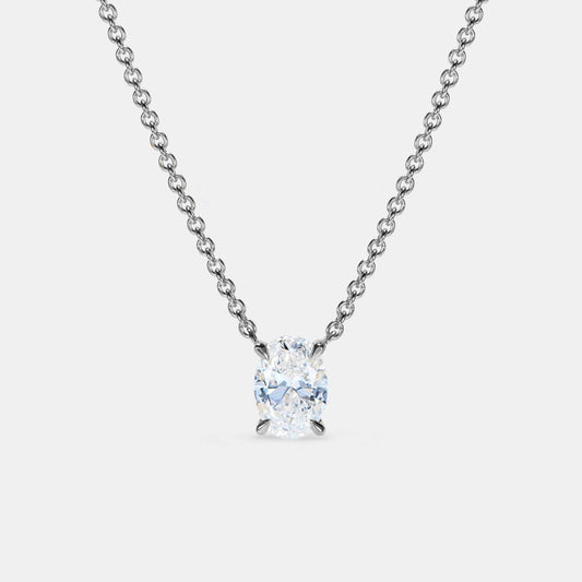 Selene Oval Diamond Pendant - 0.30ct