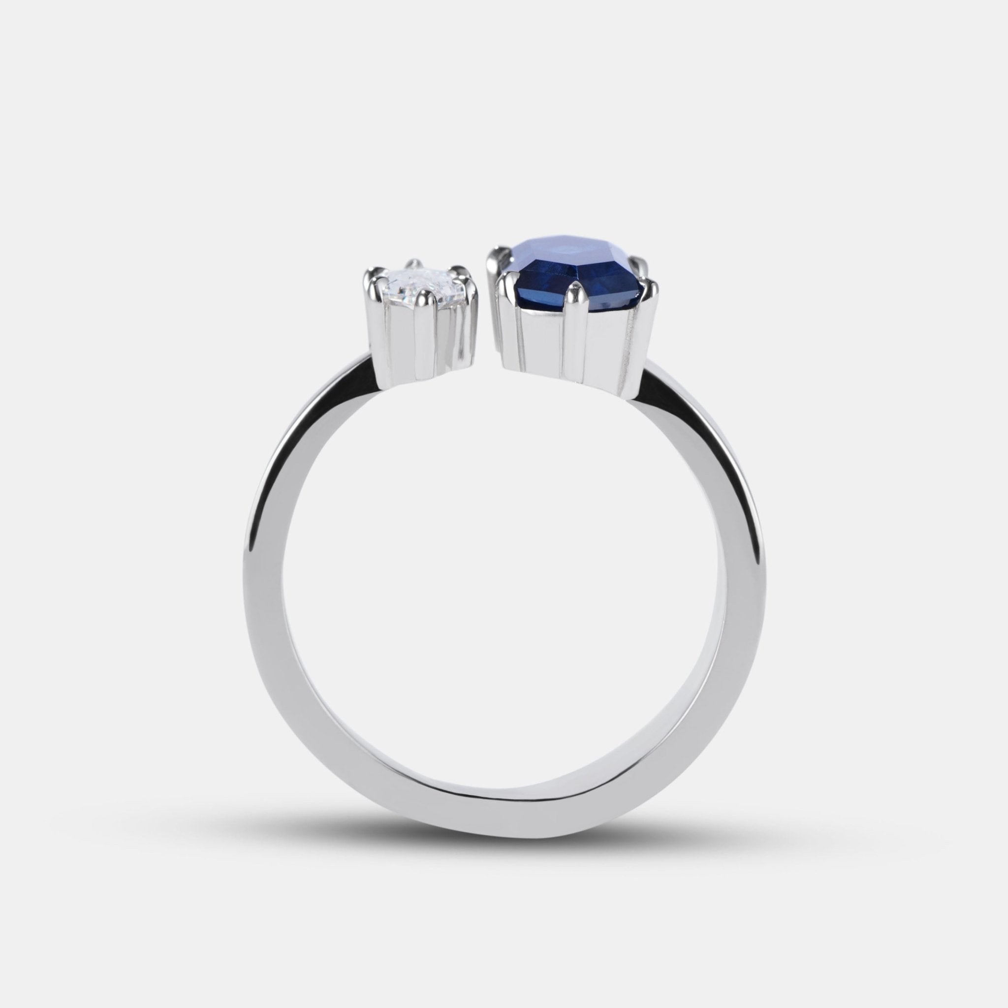 You And Me Sapphire & Diamond Toi Et Moi Ring